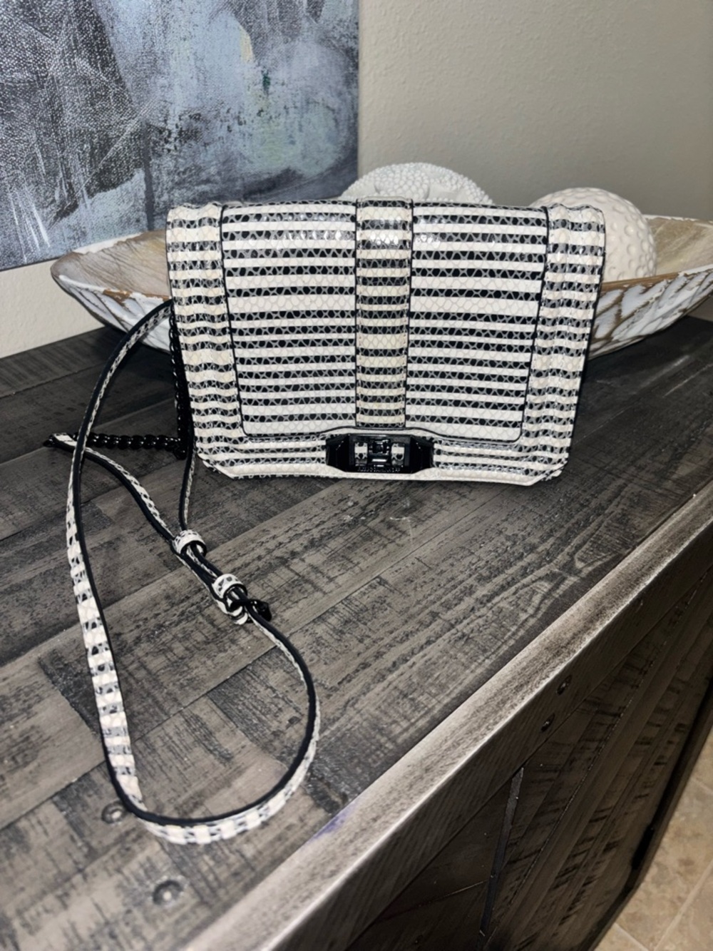Rebecca Minkoff Striped Snake Small Love Crossbody - Picture 5 of 15
